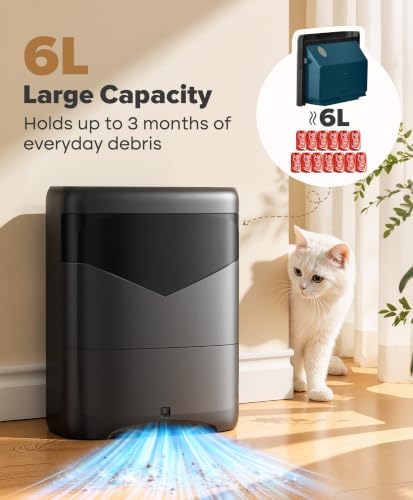 Touchless Vacuum Automatic Dustpan, Bagless, 26Kpa Suction & Auto Sensors