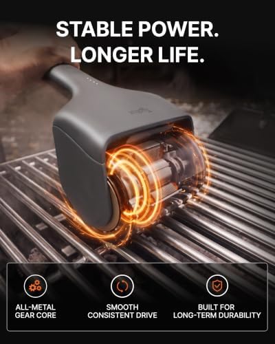 Typhur Electric Grill Brush, Anti-Stall Technology, Bristle-Free Design