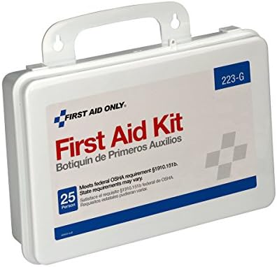 223-G 25-Person OSHA-Compliant First Aid Kit for Office, Home Renovation, Job Sites, and Construction Vehicles, Gasket Provides Extra Water Resistance, 107 Pieces