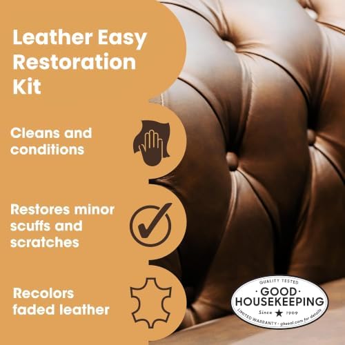 Leather Easy Restoration Kit, Dark Brown, 4 Piece