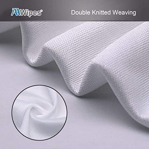 Cleanroom Polyester Wipers 4"x4" (Bag of 400 Pcs) Double Knit 100% Polyester Wipes Lint Free Cloths with Ultra-fine Filaments, Laser Sealed Edge, Class 100 Cloths, Ultra-Soft Wipes