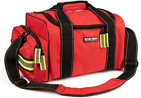Fully-Stocked First Responder Bag | Professional EMT/EMS Trauma & Bleeding Medical Kit | HSA/FSA Approved | CAT Tourniquet, HyFin Chest Seal, Israeli Bandage & 250+ First Aid Supplies (Red)