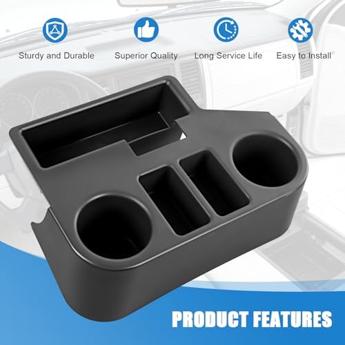 Center Console Armrest Cup Holder Compatible with 1994-1997 Dodge Ram 1500