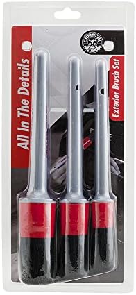 All in the Details Exterior Detailing Brushes - 3-Piece Soft Scratch-Free Brushes for Wheels, Bumpers, Grilles, Badging & Tight Exterior Gaps on Cars, Trucks, SUVs & More
