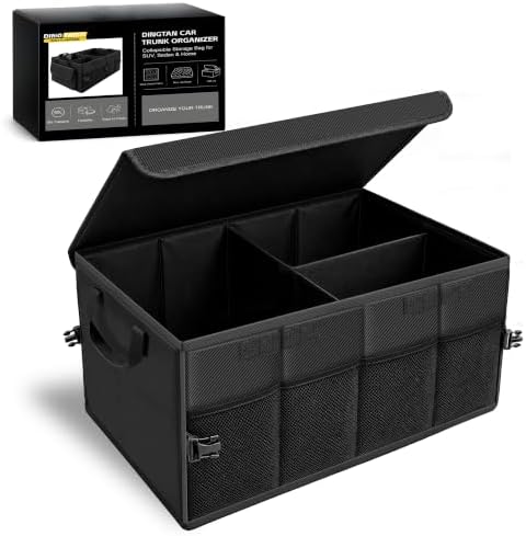 65L Trunk Organizer, Large Foldable Car Organizer for SUV, Jeep, Sedan