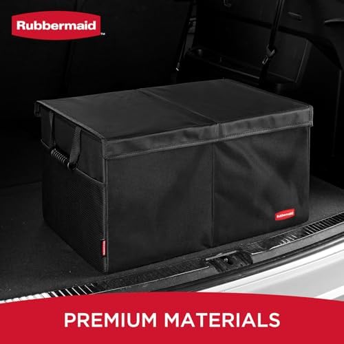 Car Organizer, Collapsible Trunk Organizer, Multi-Compartment Car Storage Organization for Car Accessories, 2 Compartments With Cover, 21.65"*14.17"*12.2"