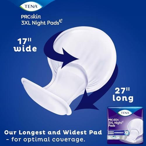 Incontinence Pads, 3XL Plus Size, Overnight Absorbency, for Men & Women, ProSkin - 48 Count
