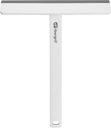 Ibergrif M34102 Shower Squeegee, 10 inch Window Squeegee, Shower Screen Glass Scraper Wiper Cleaner for Bathroom Shower 