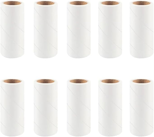 300 Sheets Mini Lint Roller Travel Size Refills, Reusable Pet Hair Remover Refills, 10 Roller Refillable Portable Lint Roller for Clothes