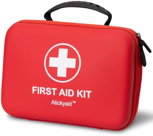 First Aid Kit 340 Piece, Premium Waterproof Hard Shell Medical Kit