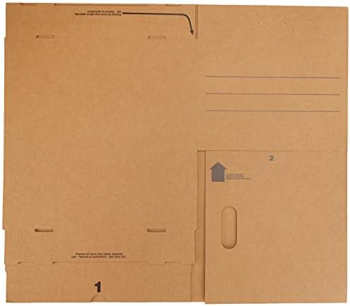 Moving and Storage Boxes with Handles and Lift-Off Lids, Medium, 19" x 14.5" x 15.5", Brown, 10-Pack