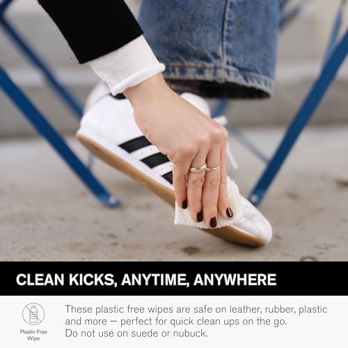 Plant-Based Quick Wipes, Shoe Cleaner, 30 Pack, Individually Packed, Sneaker Care, Ideal for Footwear, Safe for Leather, Rubber, Plastic, and More