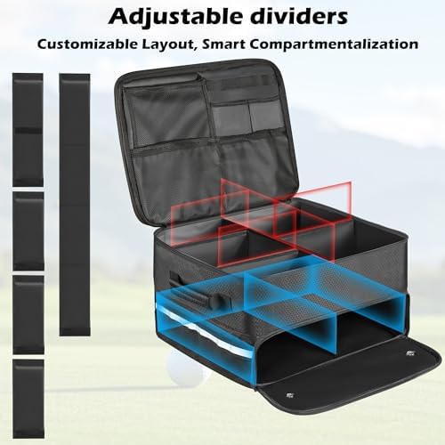 Golf Trunk Organizer, Car Trunk Locker with Separate Ventilated
