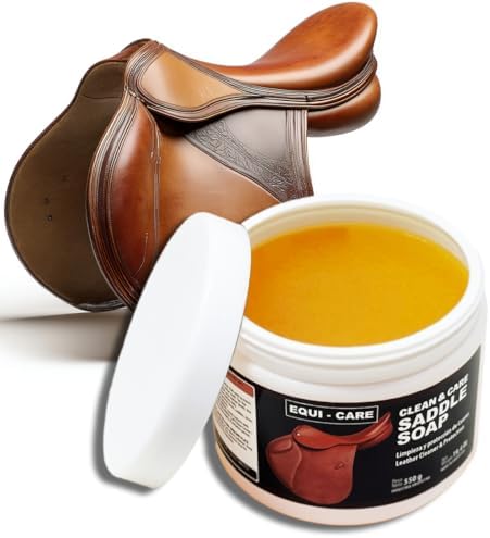 Clean & Care Saddle Soap, Glycerin-Based soap with Added Moisturizers Designed to Clean and Condition Leather. Keep Your Leather tack and Equipment in top Condition.