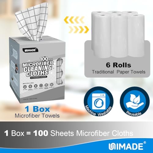 Microfiber Cleaning Cloths, 100 Sheets Kitchen Towels & Dish Cloths