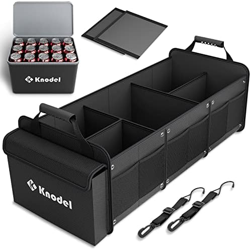 Extra Large 4-in-1 Trunk Organizer with Cooler for Car (Black)