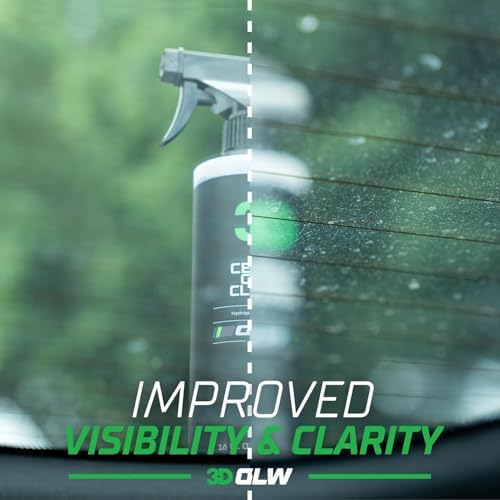 SiO2 Ceramic Glass Cleaner 1 Gallon – Hydrophobic Car Glass Cleaner with Rain Repellency – Optical-Grade Clarity, Streak-Free Shine & Ceramic Protection – Auto Detailing Spray – Made in USA