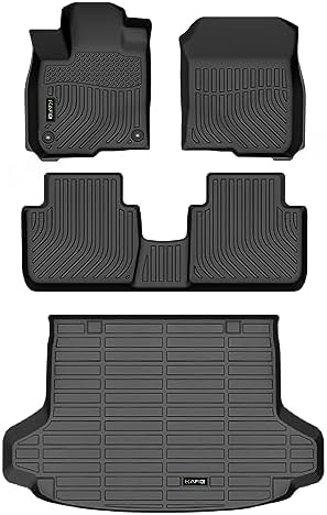 All Weather Car Floor Mats & Cargo Liner for Honda HR-V 2023 2024 2025 2026 2027/HR-V Hybrid 2023 2024 2025 2026 2027 Custom Fit Full Set Accessories - Black