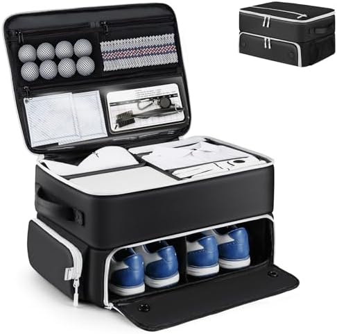 Golf Trunk Organizer, Golf Accessories for Men/Women to Storage Stuff and Gear, Cool Gifts for Golfers, Dad, Him/Her, Birthday or Father’s Day