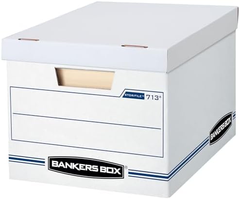 12-Pack Basic-Duty File Storage Box with Lid, Letter/Legal