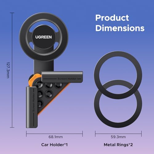 Tesla Phone Mount with Strongest Magnet Power, Fully Adjustable View