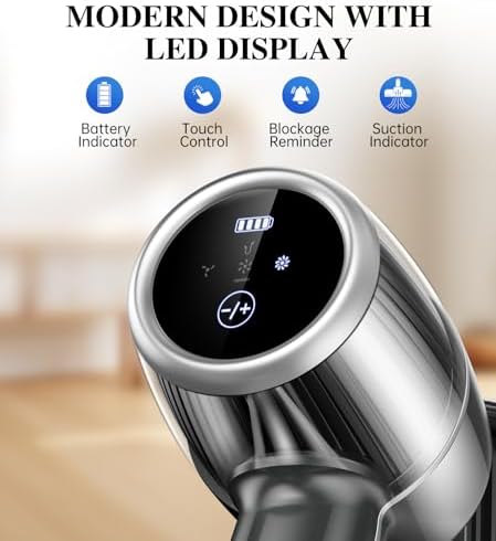 Cordless Vacuum Cleaner Stick Cleaners - Vacuums for Home Pet Hair Hardwood Floors Lightweight Electric Brooms with Rechargeable Battery Wireless Handheld Vacuum High Suction Power