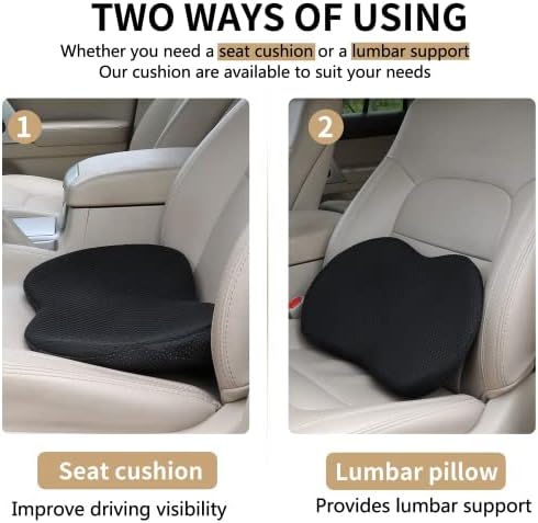 Car Seat Cushion, Comfortable Wedge Seat Cushions for Long Driving