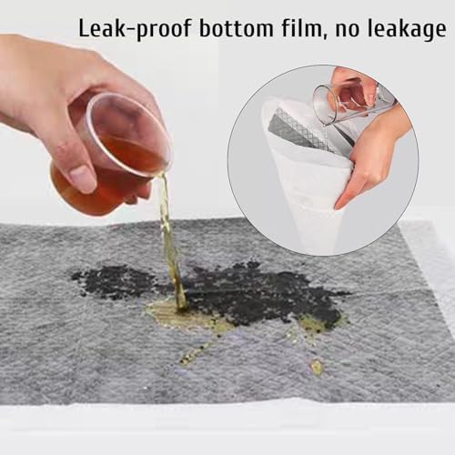 100PCS Rabbit Pee Pads 18×13in Disposable Guinea Pig Cage Liners Super Absorbent Black Carbon Odor-Control Bunny Training Pad with Quick-Dry Surface for Bunny Kitten Hedgehog Small Animals
