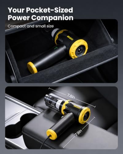 Car Vacuum Portable Cordless, 22000Pa Handheld Vacuum and Air Duster