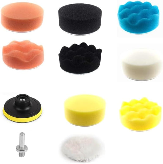 3-inch polishing Sponge, Drilling polishing pad, car Foam polishing pad kit, Drilling Buffer polishing Accessory polishing kit for car polishing