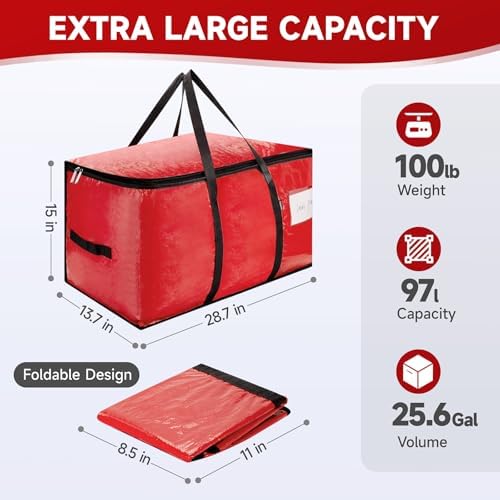 Red Moving Bags Heavy Duty Extra Large 8 Pack 97L Storage Totes with Zippers Reinforced Handles Water Resistant for College Dorm Household Home Moving Supplies