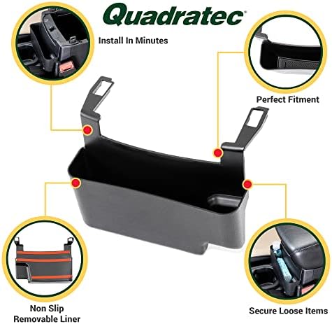 Center Console Storage Organizer Tray - Fits Jeep Wrangler JL, JLU & Gladiator JT 2018-2022 - Non-Slip Liner - Small Item Phone, Keys, Money, Change, Holder - Interior Jeep Accessories