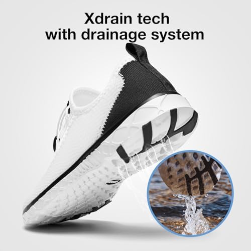 Men's Stylish Water Shoes, Quick-Dry Xdrain Water Sneakers, Lightweight & Comfort Footed
