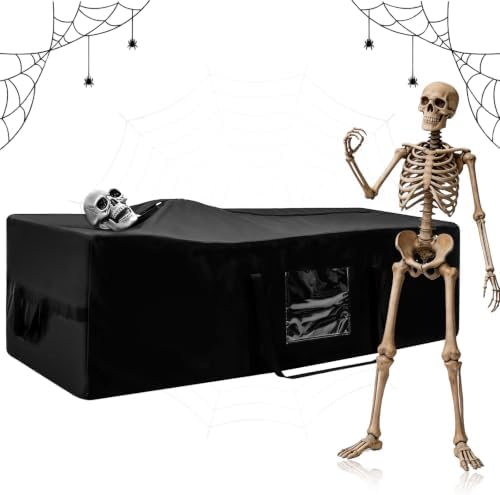 Large Halloween Storage Bag, Fits Up 12Ft Skeleton, Black