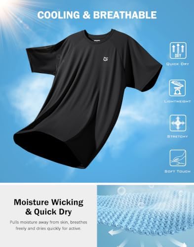 Men's Athletic Workout T-Shirts Moisture Wicking Running Shirts