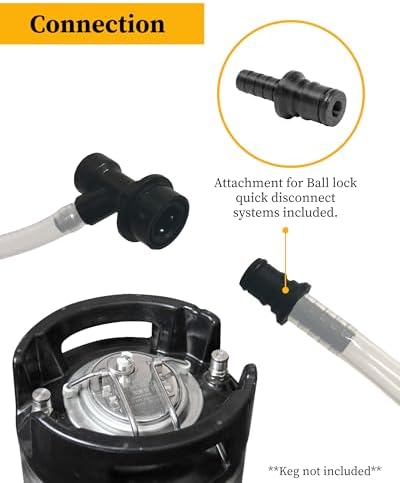 Quick-Connect Kegerator Beer Line Cleaning kit. Now Clean Your Beer Lines as Easily as Changing a Keg. (Includes Cleaning Powder)