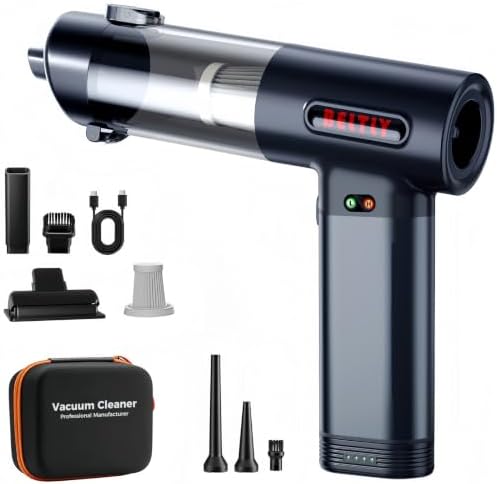 FT55 Portable Car Vacuum with Removable Battery 19kPa Suction Power