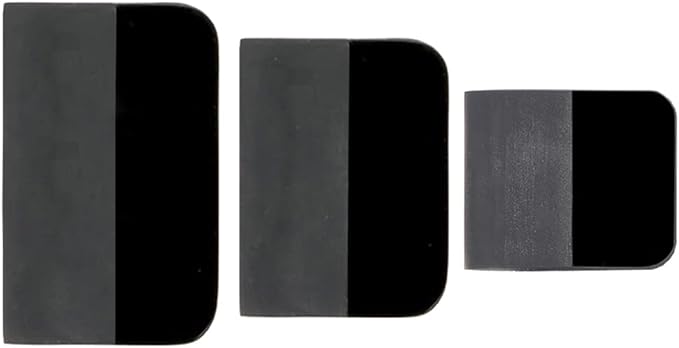 PPF Squeegee Soft Silicone Rubber Scraper Anti-Scratch TPU Coating Scraper for Car Vinyl Paint Protection Film Installation, Vinyl Wrap and Window Tint Windshield Glass Cleaning Squeegee Tool (Black)