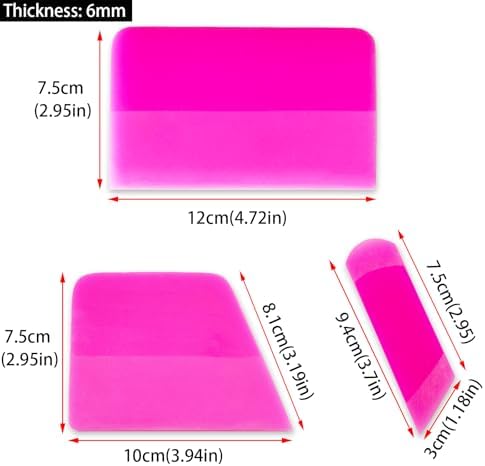 PPF Tools 3 in 1 Soft TPU PPF Squeegee Kit Anti-Scratch Tint Squeegee for Paint Protection Film Application