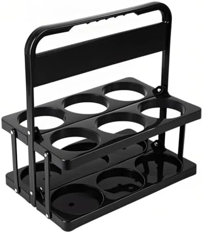 6 Cup Drink Carrier with Handle, Plastic Cup Carriers for Drinks
