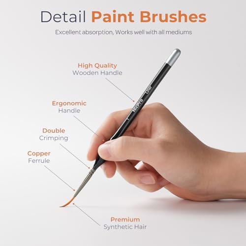 Miniature Paint Brushes Drybrush - 21PCS Model Paint Brush Set