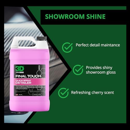 Final Touch Detail Spray, 1 Gallon – Quick Detailer Spray for Showroom Shine, Waterless Detail Spray, Easy Spray-On Wipe-Off Formula, Maintains Wax Protection