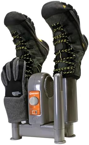 Shoe, Boot, Garment & Gear Electric Dryer, Quick Drying for Ski, Work, Sports Equipment – Energy Efficient, Odor Eliminating Design, Home or Garage Use,4 Port, Heat + Fan (Dry time: 1-3hrs)