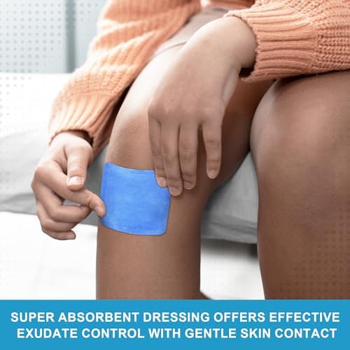 Super Absorbent Wound Dressing, Non-Adhesive Pads, 8"x8", Box of 5