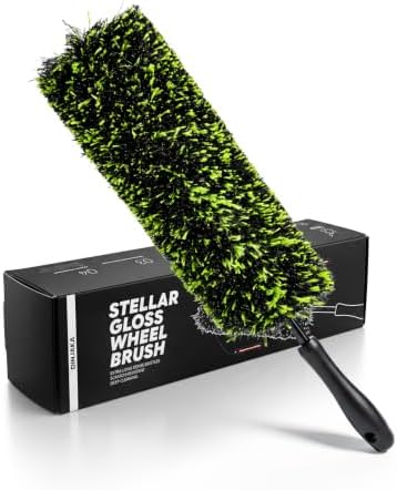 Car Wheel Barrel Brush - Deep Rim Detailing, 17" Long Reach