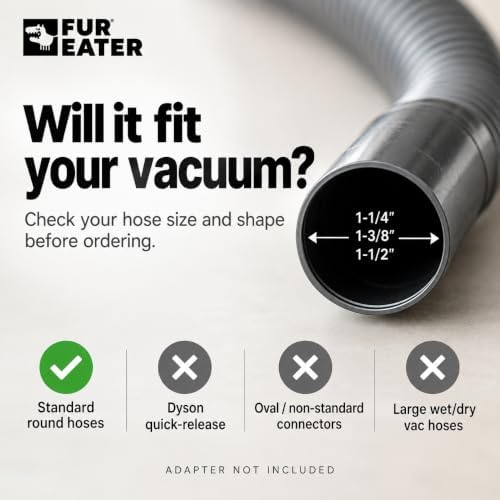 PRO 2.0 Pet Hair Vacuum Attachment, Rubber Pet Hair Remover