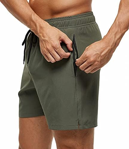Men's Swim Trunks Quick Dry Beach Shorts with Zipper Pockets and Mesh Lining