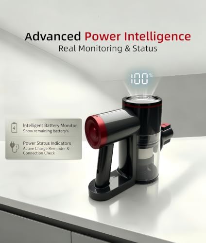Cordless Vacuum Cleaner with Bendable Wand 45 KPA 45Mins Runtime 6-in-1