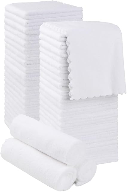 Orighty Washcloths 48 Pack, Ultra Soft Face Towels 12 x 12 inch