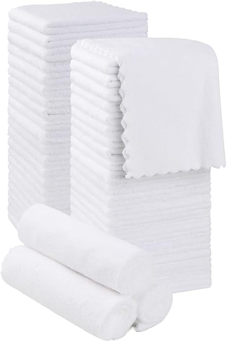 Orighty Washcloths 48 Pack, Ultra Soft Face Towels 12 x 12 inch